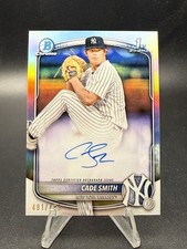 2025 Bowman Chrome Cade Smith Auto Refractor 1st Prospect #/499 Yankees