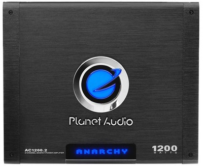 Planet Audio AC1200.2 2 Channel Car Amplifier - 1200 High 8 AWG, Black