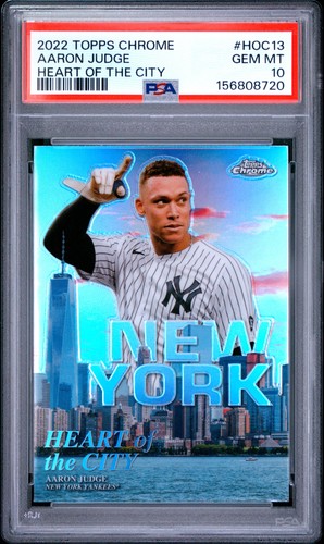 2022 Topps Chrome Heart Of The City #HOC13 Aaron Judge Heart Of The City PSA 10
