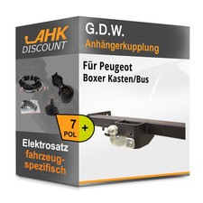 Für Peugeot Boxer Kasten/Bus 05-11 G.D.W. Anhängerkupplung starr + 7polig E-Satz