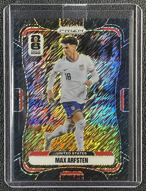1/1 Max Arfsten 2026 Panini Prizm World Cup #441 Black Shimmer FOTL 1/1 USMNT