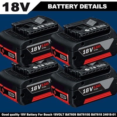 For Bosch 18V 8.0Ah Lithium-Ion Battery Professional GBA BAT609 BAT620 BAT610