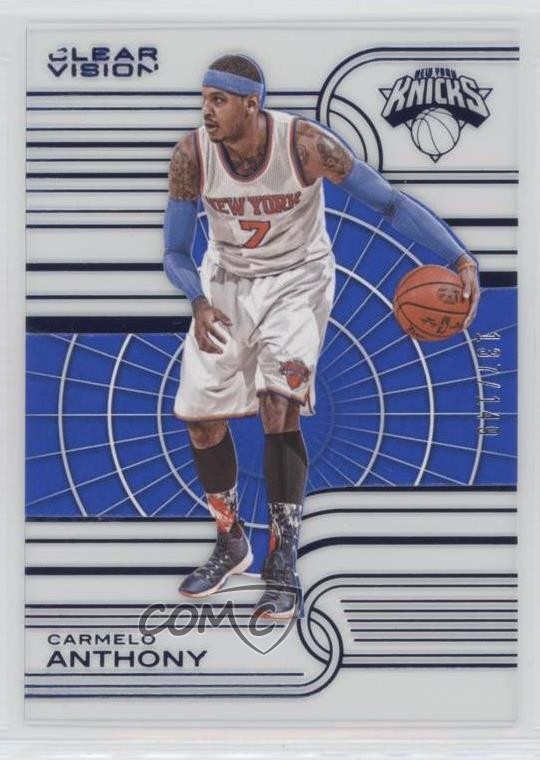 2015-16 Panini Clear Vision Blue 137/149 Carmelo Anthony #46 HOF 1a2