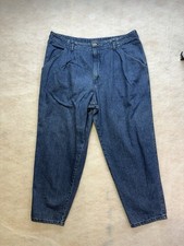 Vintage Dockers Womens plus size 20 blue pleated tapered leg mom jeans USA Made