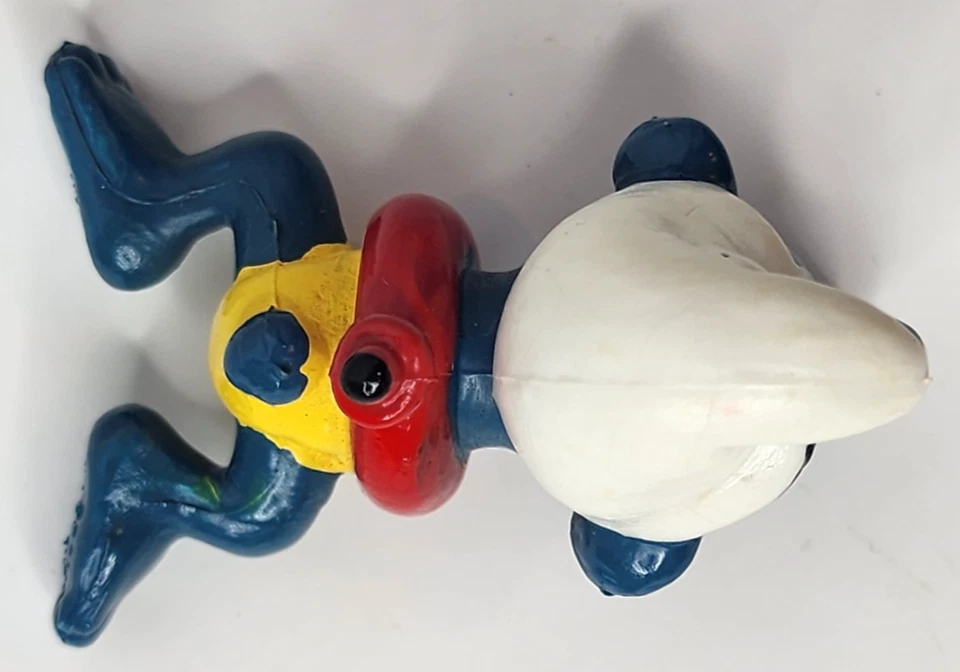 Pitufos 20025 Nadador Pitufo Natación Rojo Tubo Interior Juguete Figura De Colección PVC Años 80  Foto 2 de 4