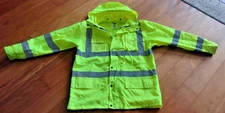USED Petra Roc LWB-C3 ANSI Class 3 Hi Vis Safety Wind Breaker Jacket Sz M  AS IS