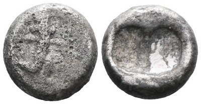 Achaemenid Silver Obol or Sixth Siglos - Babylon Achaemenid Empire 500-485 BC