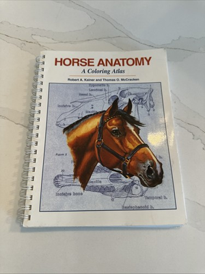 #ad Horse Anatomy : A Coloring Atlas by Robert A. Kainer Equine Veterinarian Massage $18.54