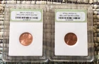Lincoln Penny’s 2001 P, 1974 D 2-Wheat Cents,Slabbed,Encased,Circulated,INB S164