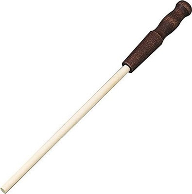 Arkansas Sharpeners AC46 Ceramic 11.5'' Sharpening Stick w/ 7'' Rod & Wood Handle