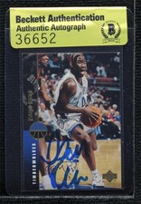 BAS 1994-95 Upper Deck Isaiah Rider #237 Authentic Auto 3c7