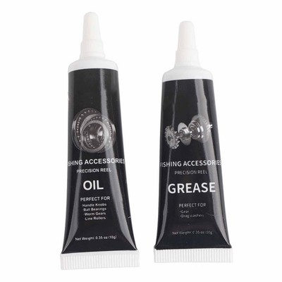 Fishing Reel Lubrication Kit, Maintenance Oil & Grease Set, Suitable black