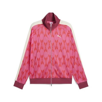 PUMA The Neverworn V T7 Full Zip Track Jacket Mens Pink Casual Athletic Outerwea