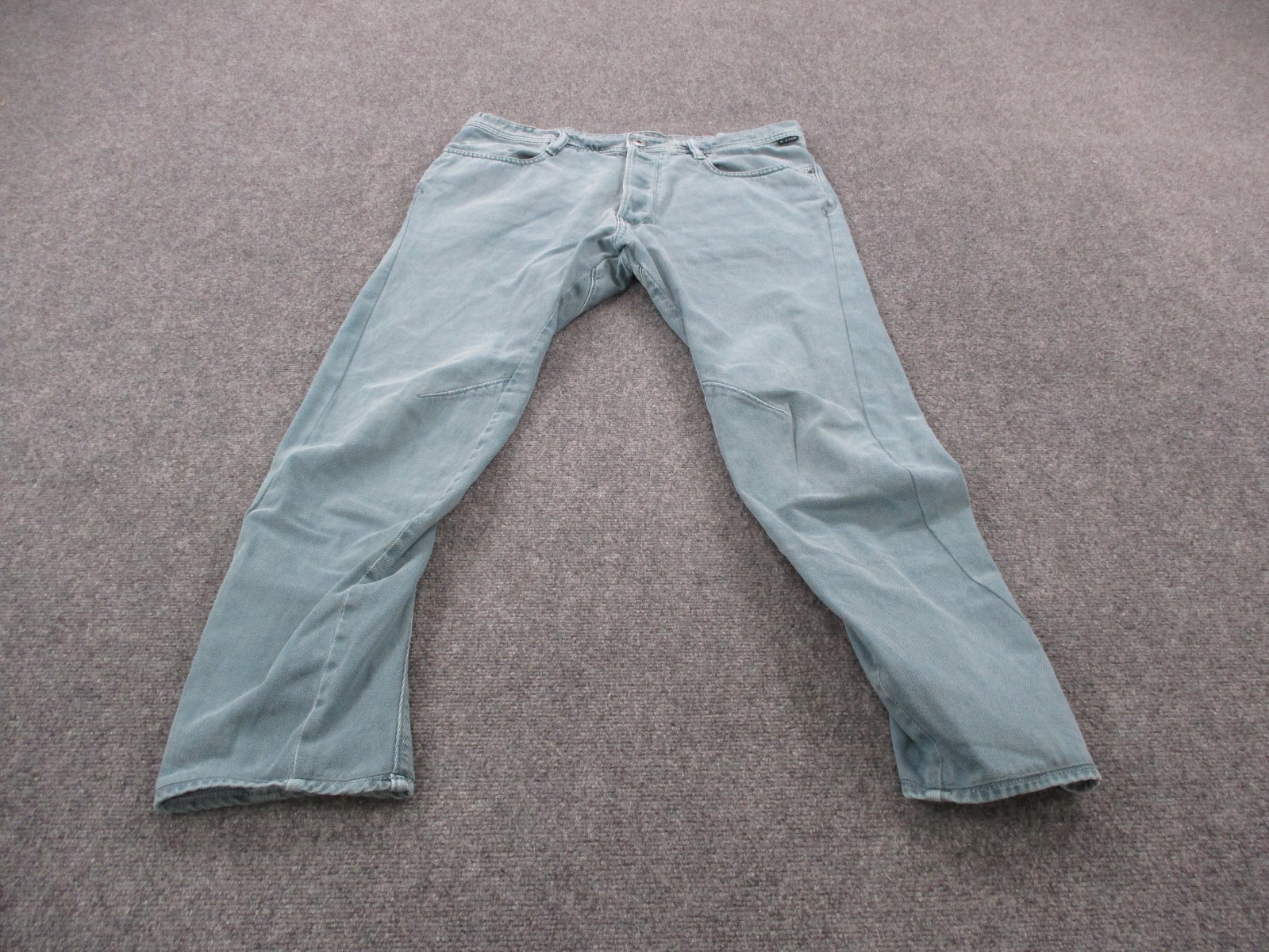 G Star Jeans Mens 36 X 32 Blue Denim Raw Arc 3D Skinny Grunge Skater Button Fly