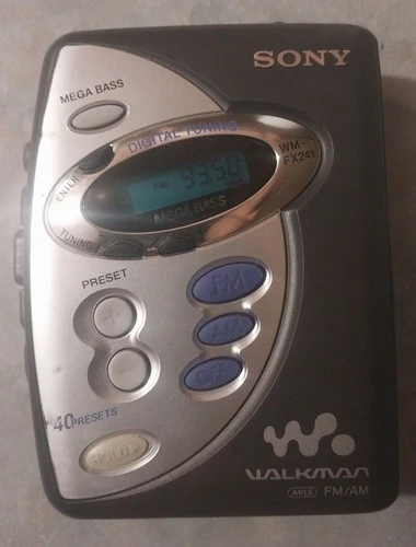 Vintage Sony Walkman Cassette Player AM/FM Radio WM-FX241 Tested Works