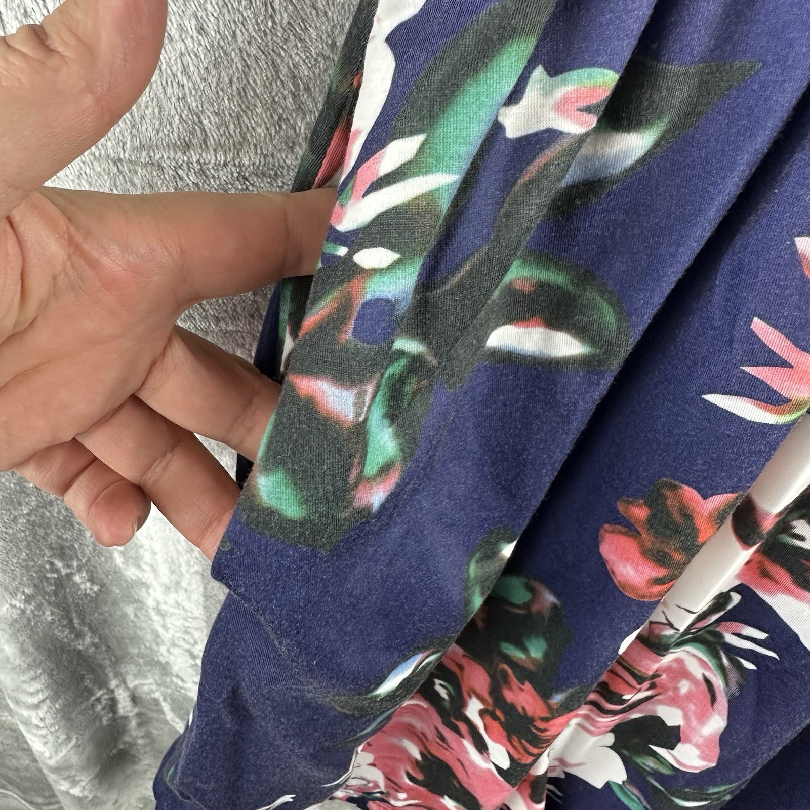 Ouges Dress Women’s M Purple w/ Red Pink White Fl… - image 6