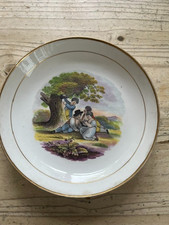 New Hall Porcelain Plate - Children and Bird's Nest