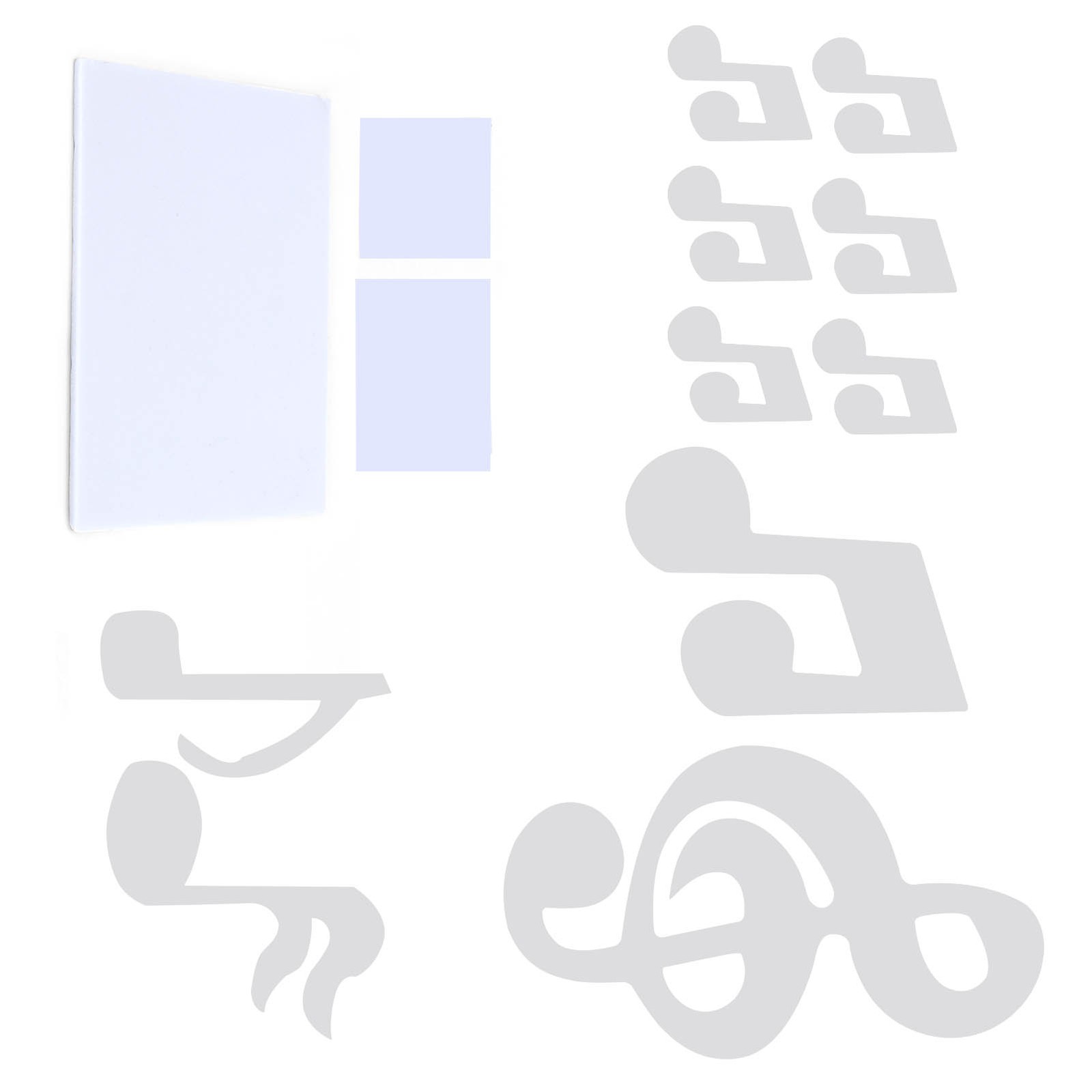 Music Note Wall Sticker DIY Innovative Embossed Decals Home Bedroom Background
