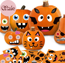 Pumpkin Decorating Kit DIY Halloween Pumpkin Stickers Decorations