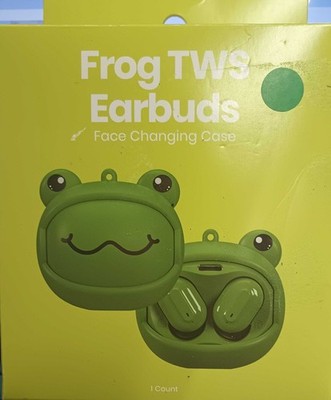 GEMS Frog True Wireless Earbuds Face Changing Case w/ USB-C Charging Cable