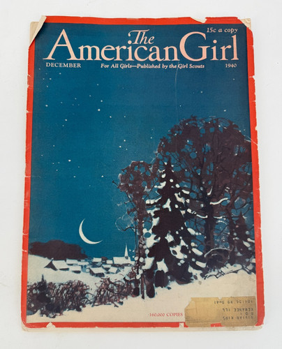 Vintage 1940 American Girl Magazine December Issue WWII Era Ephemera Ads Stories
