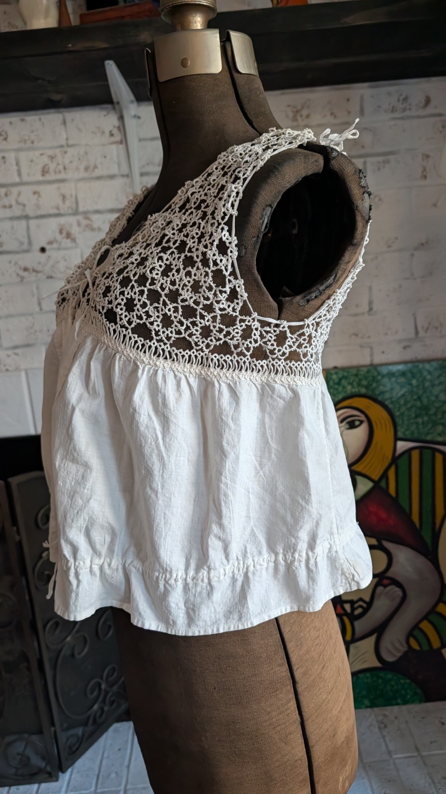 Antique Women's Crochet Corset Camisole Top Edwar… - image 7