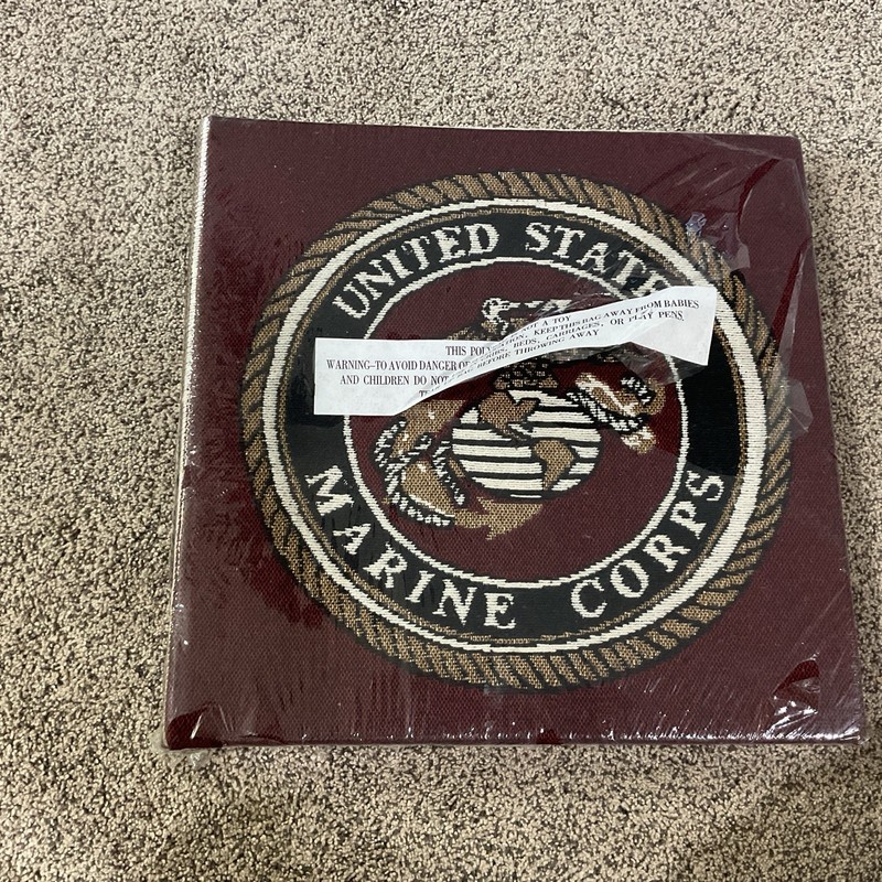 VTG Military United States Marine Corps USMC Logo 13x13 Woven Photo Album