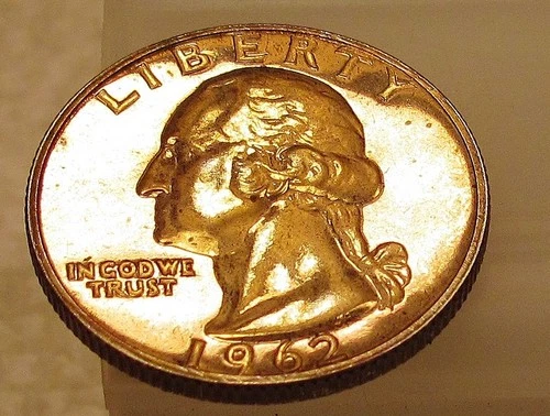 1962  Gem Proof Quarter 90% Silver MONSTER TONING  #114 ~ 10