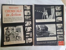 1955 VTG Original Magazine Ad MONSANTO 2PG Chemicals In Action