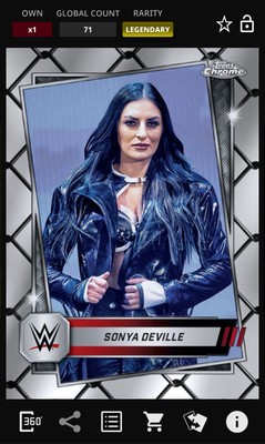 Topps WWE Slam 2025 Sonya Deville Chrome Steel Cage Base Legendary DIGITAL