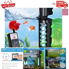 Quiet UV Aquarium Filter with Adjustable Airflow for Healthy Fish Habitats