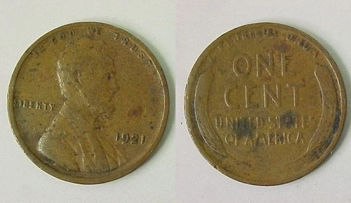 1921 P LIncoln Cent Very Good