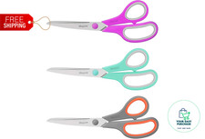 3 Pack 8 Inch Heavy Duty Scissors Sharp Stainless Steel Office School Craft