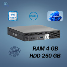 MINI PC DE ESCRITORIO DELL 7050 INTEL I5 RAM 4GB HDD 250GB WIN 11 PRO REACONDICIONADO