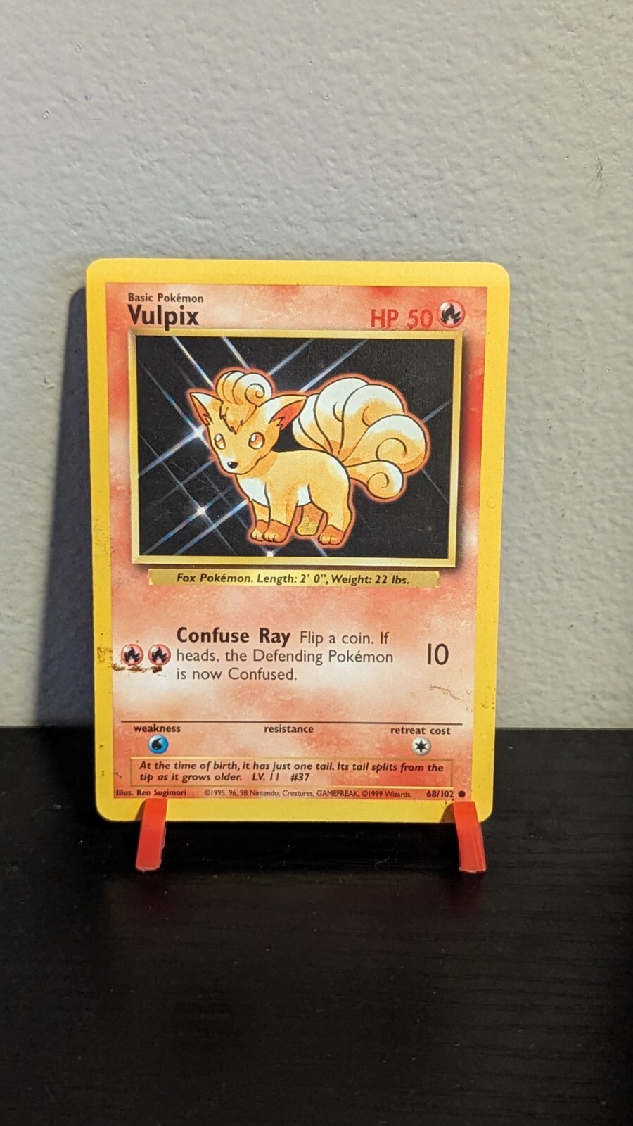 Vulpix 68/102 - Common 1999 English Base Set Pokemon Card - Near Mint (NM) & LP