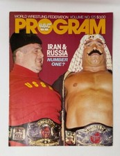 WWF Program 125 Baltimore Civic Center Iron Shiek Cover Vintage
