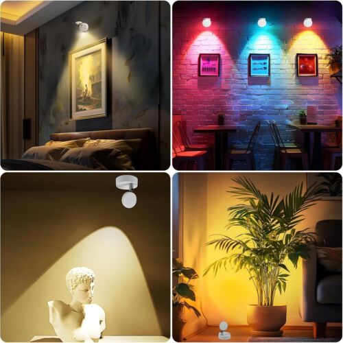 Rechargeable LED Spotlight for Indoor, Wireless RGB Spot Light with 2 Pack - Picture 2 of 8