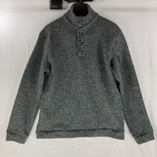 Coofandy Mens 1/4 Button Up Turtle Neck Sweater Pullover Size L