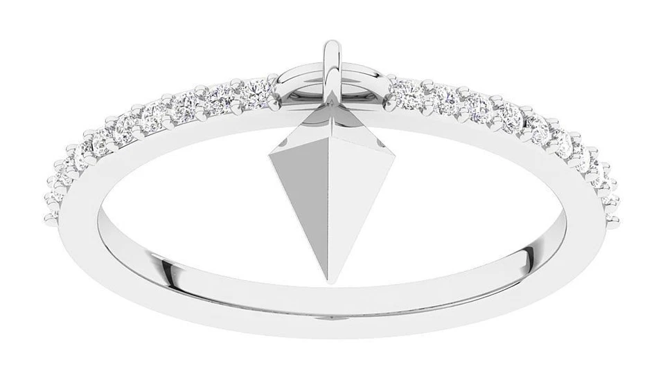 Anniversary Wedding Ring 14K Rose Gold I1 G 0.20 Carat Natural Diamond Prong Set - Image 4 of 4