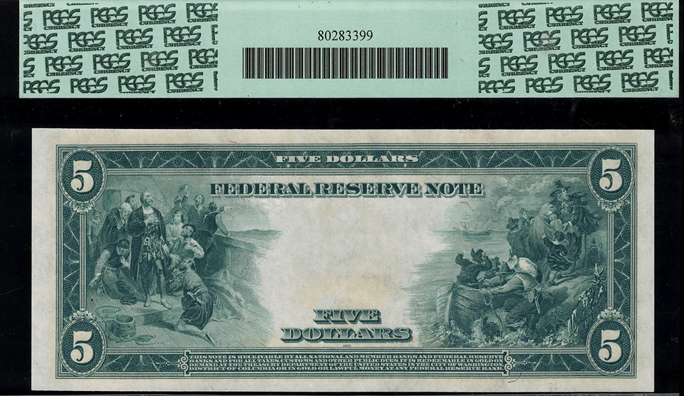 1914 $5 Federal Reserve Note - New York FR-851a - PCGS 65PPQ - Gem Uncirculated - Image 2 of 2