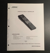 BOSE Lifestyle Relay Controller ORIGINAL Service Manual - 1991
