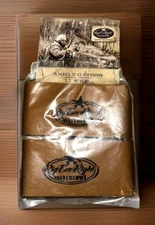 RIG'EM RIGHT WATERFOWL NEOPRENE ANKLE GATORS GAITERS TAN WITH LOGO 2.5" WIDE