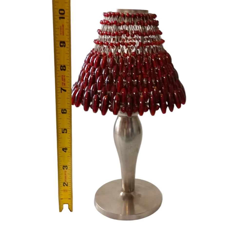 Candelabro Pottery Barn Lámpara Tealight Pantalla Votiva Gótico Boho Bruja Cuentas Foto 2 de 4