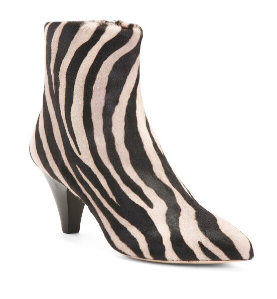 Cavallini Haircalf Zebra Print Booties Made In Italy Size 10 (41) $350