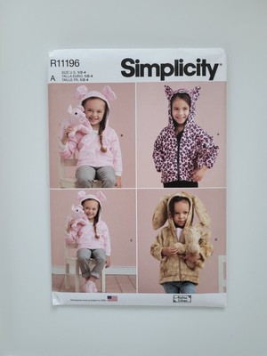 Simplicity Toddler's Jackets and Small Plush Animals Pattern #R11196