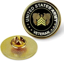 Gold United States Army Veteran Lapel Pin Veteran Tie Suit Shirt Lapel Pin