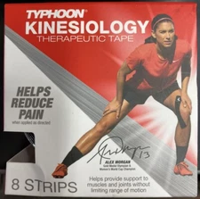 Mueller Typhoon Kinesiology Therapeutic Tape, 2" x 6.5', 8 Total Strips, BLACK