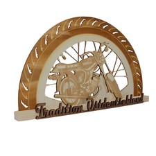 LED Holzschwibbogen Simson S51 Fenster Beleuchtung DDR Moped Liebhaber 60x35 cm
