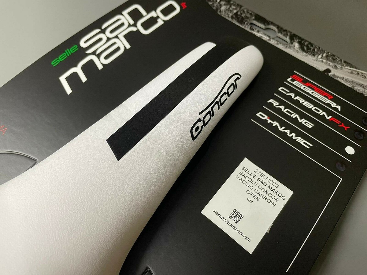 Selle San Marco Saddle Concor Racing Narrow Open (Pce) White | eBay
