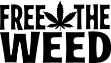 Free The Weed Decal Window Sticker Car Pot Legalize Marijuana Leaf High Legalize